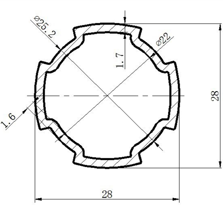 φ28鋁合金精益管